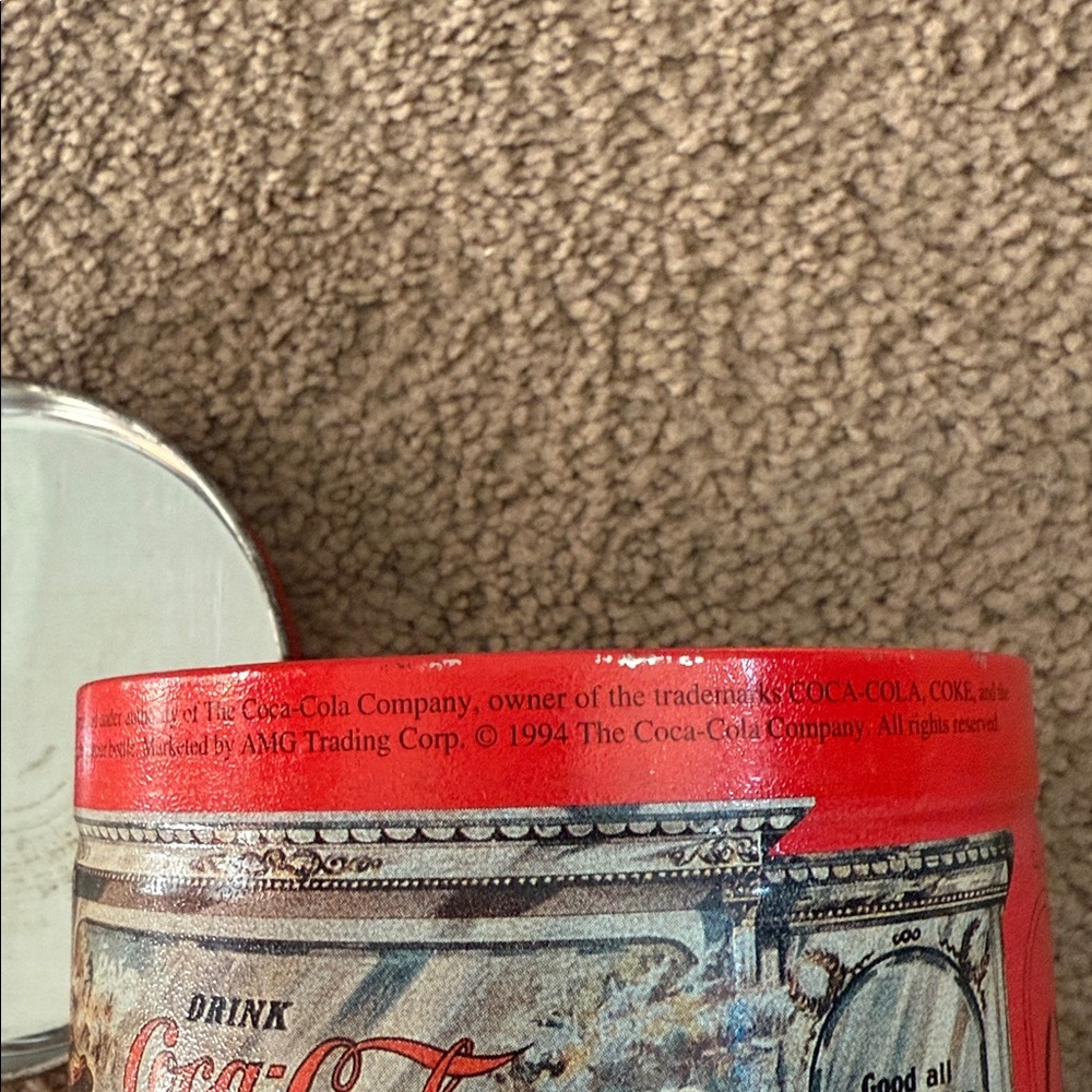 Coca-Cola Decorative Tin with Red Top - Picture 4 of 12